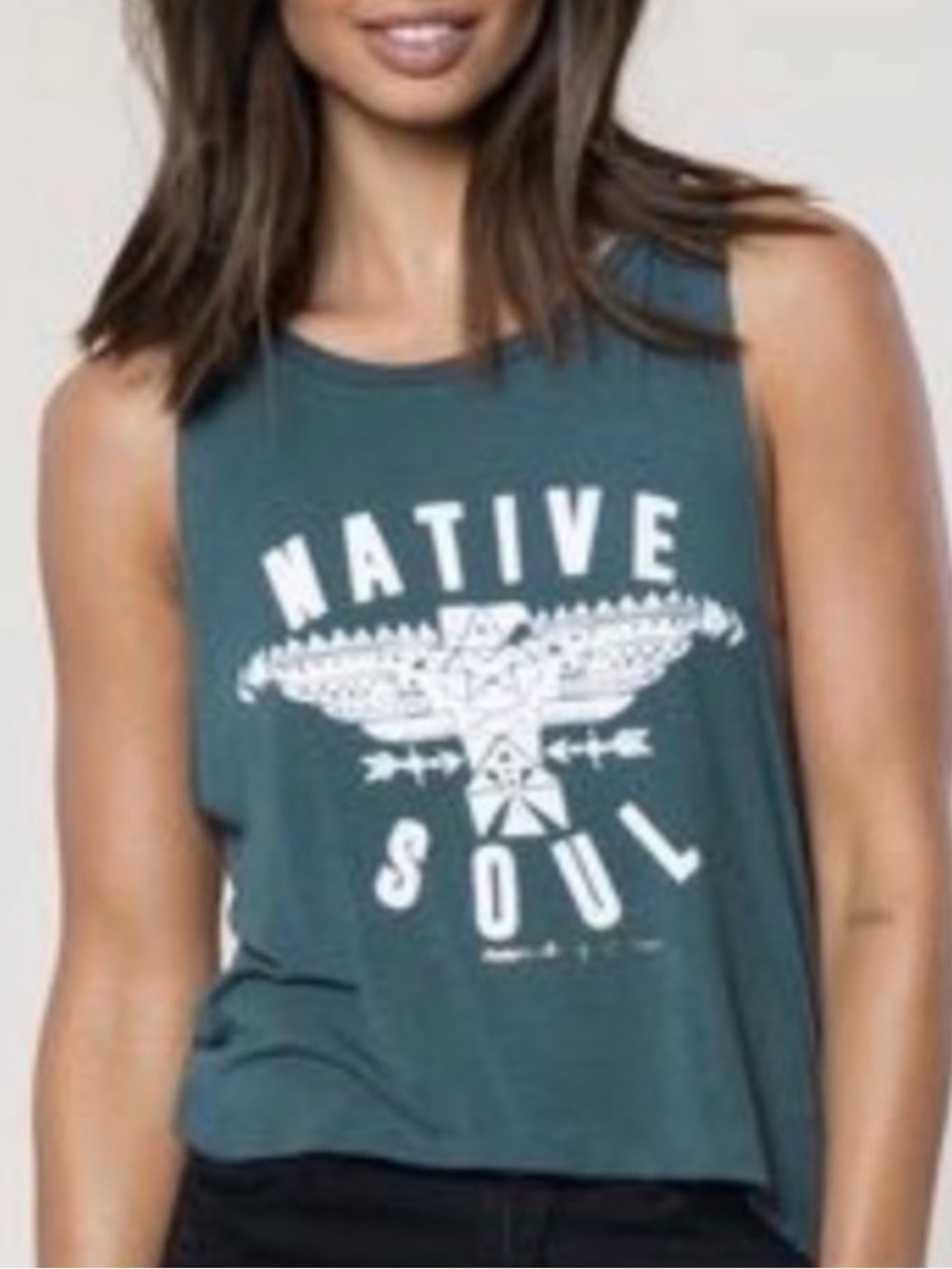 Spiritual Gangster Green “Native Soul” Tank Top | Small